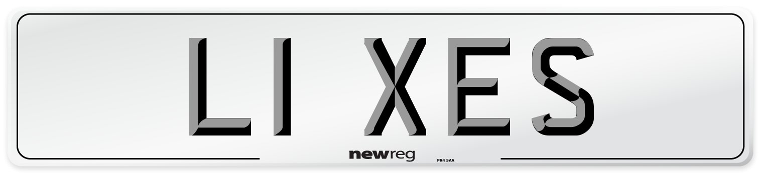 L1 XES Number Plate from New Reg